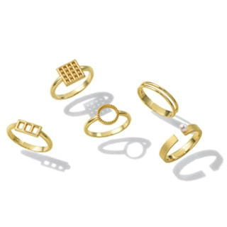 18K(18金)のミルリングとパールのリング